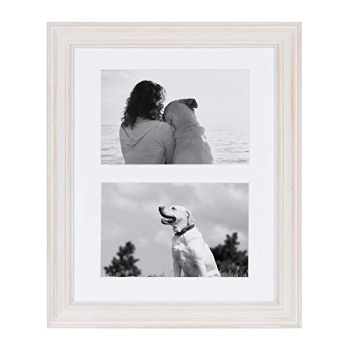 Kate And Laurel Bordeaux Modern Gallery Wall Kit, Set Of 10 With Assorted Size Frames With White-Wash Finish #TOP3