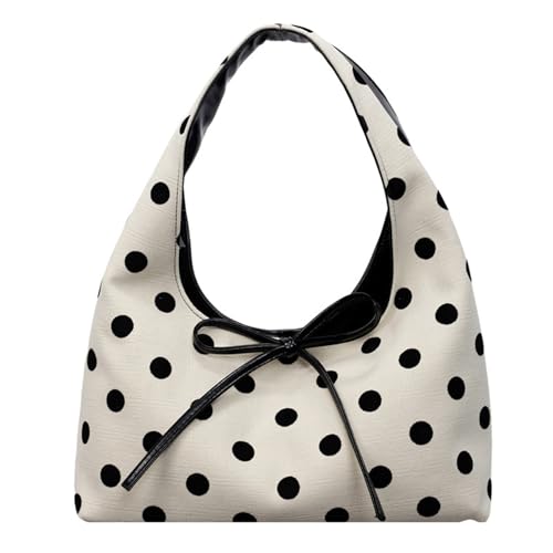 Hkfgdjdl Bolso pequeño para axilas, diseño de lazos, ligero, de poliuretano, para mujer, uso diario casual