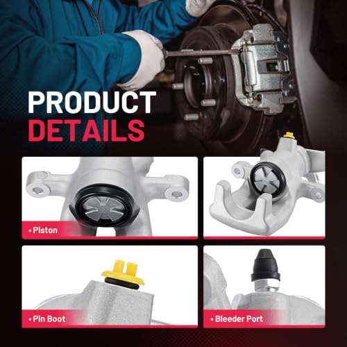 Image of BDFHYK 19-3319 19-3318 Rear Disc Brake Caliper Assembly Compatible with Mini Cooper 2007 2008 2009 2010 2011 2012 2013 2014 2015 1.6L L4, GAS 2pcs