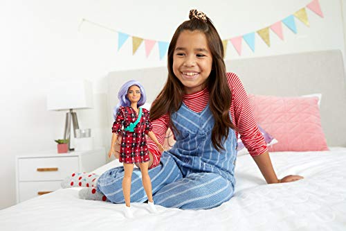 Barbie GRB49 - Fashionistas Puppe im karierten Kleid, Spielzeug für Kinder von 3 bis 8 Jahren – Bild 3