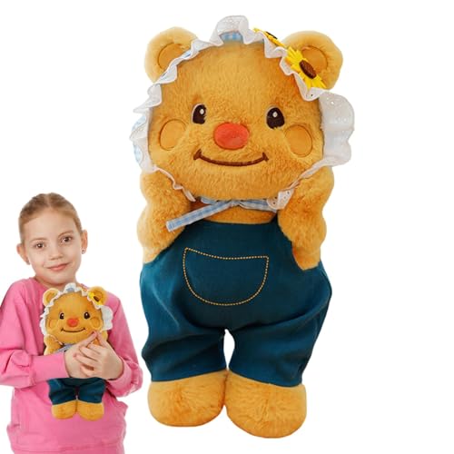 Oso de peluche, peluche de oso de peluche de 13,78 pulgadas - Peluches de peluche de animales marrones para decoración de dormitorio