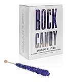 Purple Rock Candy on a Stick - Pack of 24 (Grape Flavored) - How to Build a Candy Buffet Table Guide Included