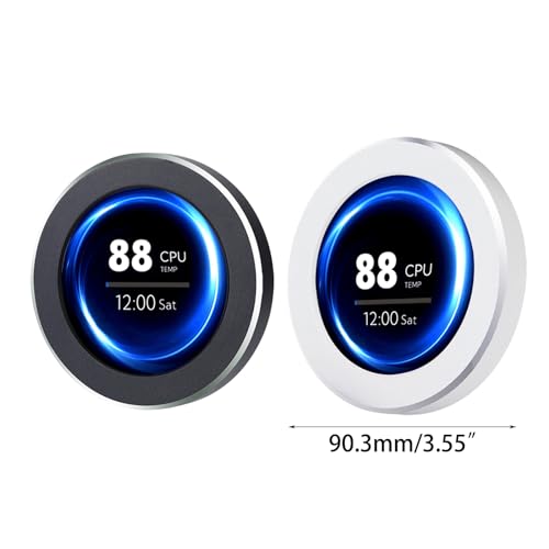 Buxuaaaa 7.1 cm LCD USB okrągły ekran monitora komputerowego USB typ C dodatkowy ekran procesora GPU monitor dodatkowy