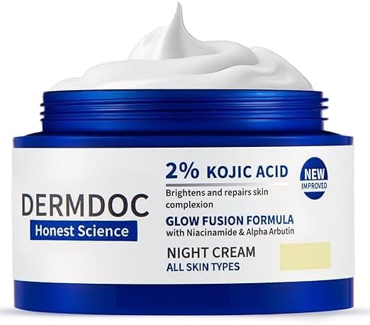 2% Kojic Acid Night Cream 25g | With Niacinamide & Alpha Arbutin | Face Moisturizer For Glowing & Brightening Skin | Reduces Dark Spots & Pigmentation | Minimizes Pores | Anti Aging