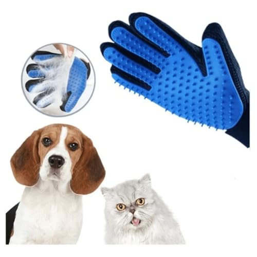 Luva Magnética Tira Pelos para Cães e Gatos, Escova de Higiene com Tecnologia Nano, Massageia e Dese