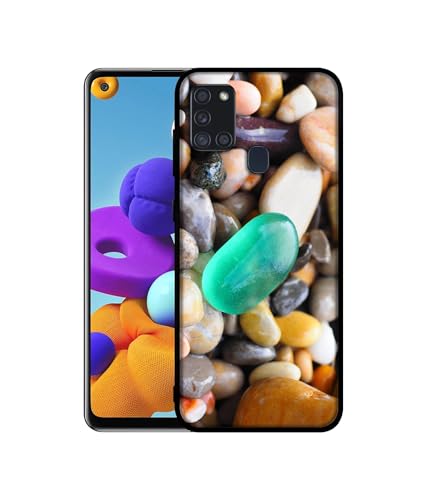 Image of Sea Stones Design Premium 2D Printed Metal Back Case Cover for Samsung Galaxy A21S 4G