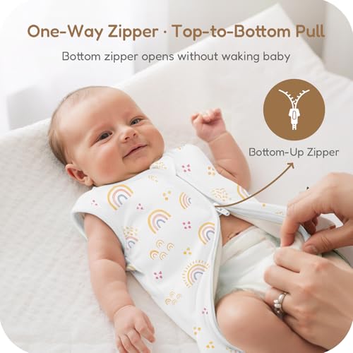 Image of Baby Sleep Sack 0.5 TOG, Lightweight Breathable Wearable Blanket with Zipper, 0-3-6-12-24M-4T, 3-Pack