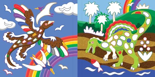 image for PETER PAUPER PRESS Color-By-Foil Sticker Book - Dinosaurs (Create 10 a