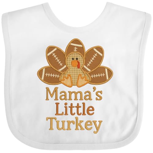 inktastic Mama's Little Turkey Thanksgiving Baby Outfit Baby Bib