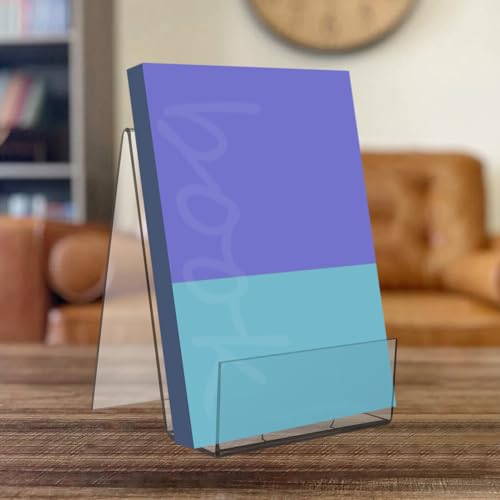 Soportes para libros transparentes de acrílico con base estable MUKLEI 7