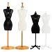 EXCEART Maniquí femenino de sastre, 4 piezas, busto de mujer, forma de vestido, busto de mujer, torso, pie de pie, vestido de muñeca, maniquí, modelo para muñeca, vestido, casa de muñecas