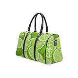 INTERESTPRINT Fresh Citrus Green Lemon Fruit Peeled Large Duffel Bag, Flight Bag Gym Bag