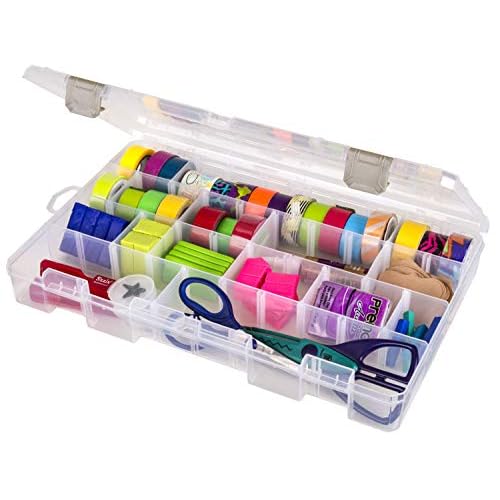 ArtBin Large Solutions Box Clear Art & Craft Organizer with Dividers – Plastic Storage Case for Convenient and Versatile Storage – Ideal for Various Craft Supplies