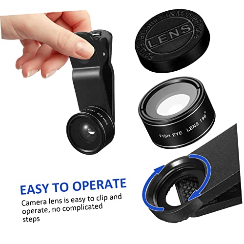 Kit objectif pour téléphone portable 11 pièces macro cpl noir - 7