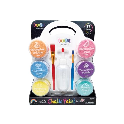 CocoNut Outdoor DIY Sidewalk Chalk Paint Set Art Set for Kids Ages 5+