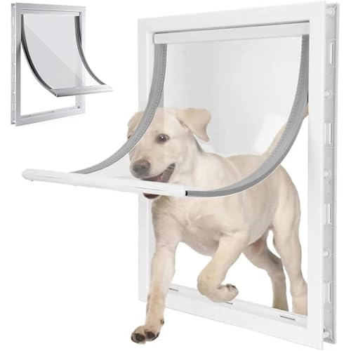 Porte étanche pour animaux isolante à battant magnétique fort