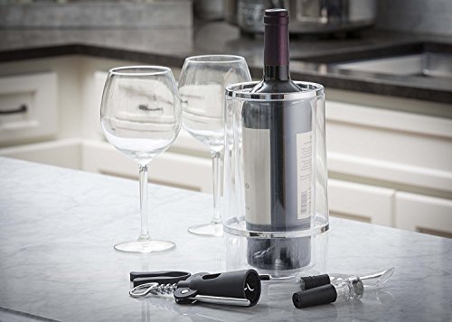 Modernhome The Complete Wine Accessories Set, 5 Piece Set, Black