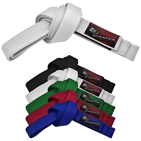 Athletics Gear AG Martial Arts Karate Belt, 100% Cotton with Multiple Stitching Belts for BJJ, Judo, Taekwondo and Karate (White, 320) Cover