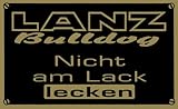  Magnetschildchen - LANZ Bulldog Nicht am Lack lecken - Gr. ca. 9cm x 5,5cm - 303985