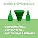 HEMPER Plugs + Caps | Universal Cleaning Plugs for Glass Water Pipes and More | Fits Male & Female Joints | Leak-Proof Seal Cleaning | Durable, Reusable & Easy to Use - (Green)