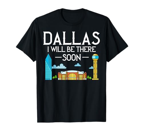 Dallas Texas City Skyline Map Travel Maglietta