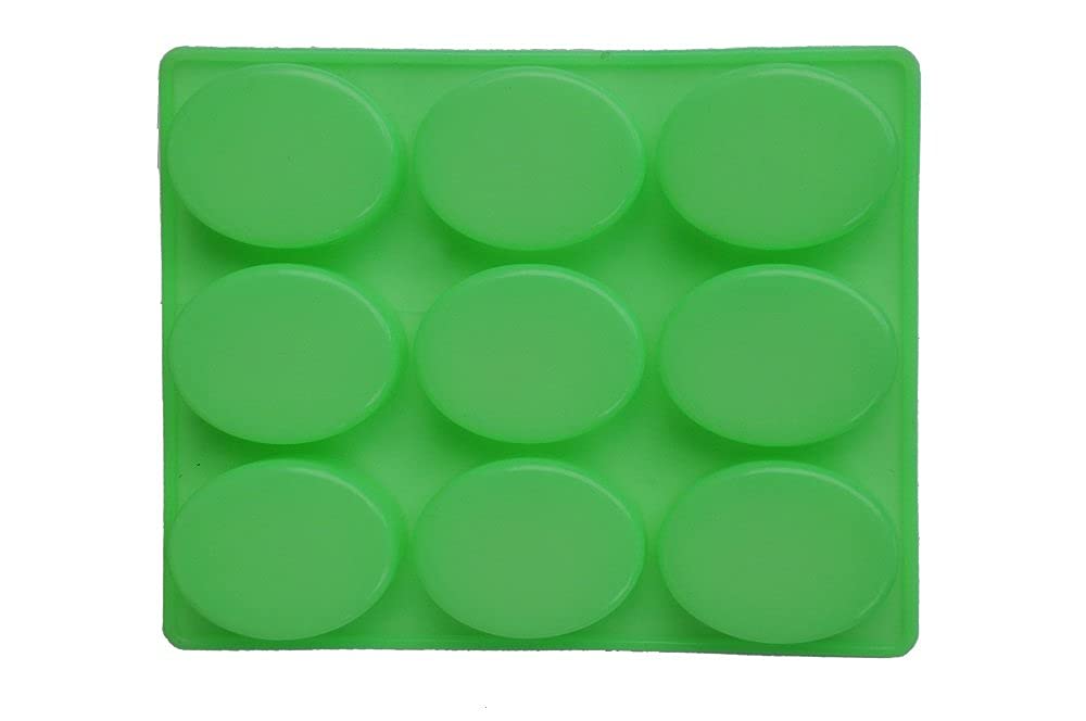 R H LIFESTYLE Oval Shape Silicone Soap Moulds for Soap Making with 9 Cavities Candle Mould Multicolor (Oval Shape Mould, 28 cm x 22.5 cm x 3 cm (100 GM))-image-45