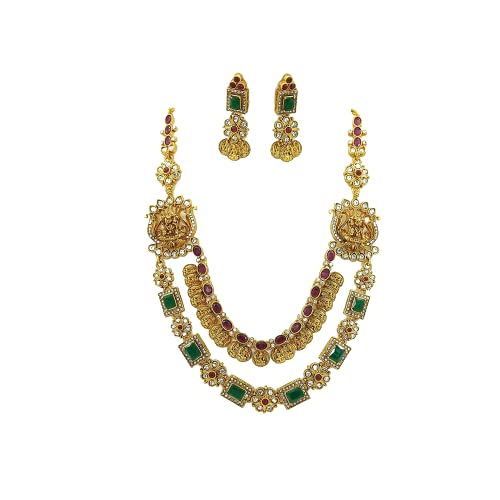 DC Gold Plated Fashion Jewellery Necklace Set with Earring for Women & Girls