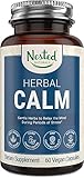 Herbal Calm | Natural Anxiety and Stress Relief Supplement | Organic Ashwagandha Root Powder & Holy Basil Vitamin | Calming Mind and Nervous System & Positive Mood Boost for Adults | 60 Vegan Capsules