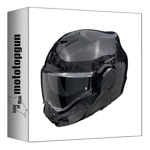 Casque intégral Scorpion Exo-Tech Evo Carbon Onyx Noir XXL en fibre de carbone de qualité premium