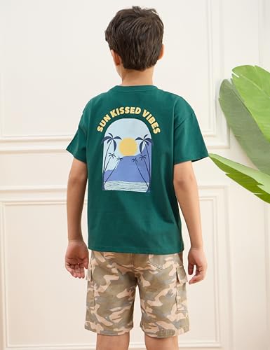 Image of Amazon Brand - Symbol Boys 100% Cotton Oversized Graphic Printed Half Sleeves T-Shirt | Age 6-14 Years