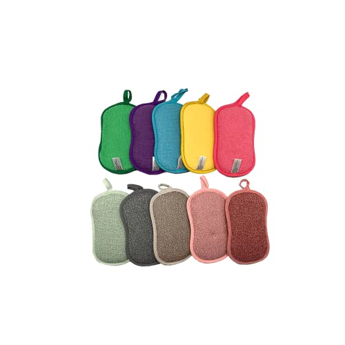 Clever Sponge Venteo Pack of 10 Multi-coloured Double-Sided Sponges for All Surfaces/Machine Washable 17 cm 0.2 kg - Image 3
