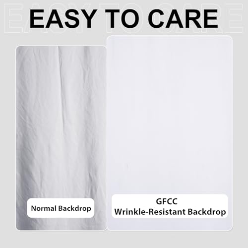 GFCC Wrinkle-Resistant White Backdrop Background for Photography Thick Photo Booth Backdrop for Photoshoot Background Screen Video Recording Parties Curtain(7.5FTX10FT) by GFCC - Image 2