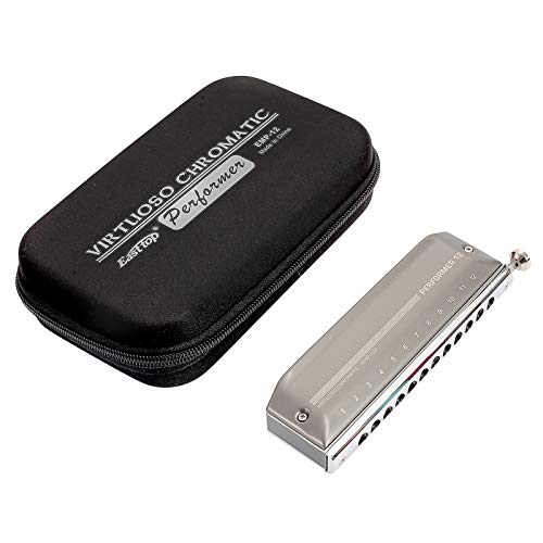 East Top Upgrade Chromatic Harmonica 12 Hole 48 Tone Key Of C, Aluminum Comb Chromatic Mouth Organ Harmonica For Adults, Students And Harmonica Lovers #TOP1