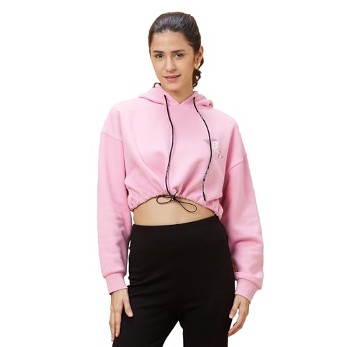 Image of Being Human Red Easy Fit Long Sleeves Detachable Women's Hoodie Clothing