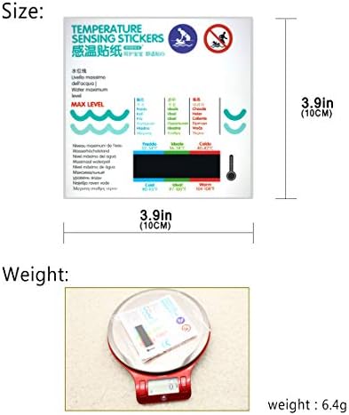 아동용 온도계 목욕 온도계 2팩, 안전 액정 소재(수은 없음, 유리 없음), 더 과학적이고 정확한 데이터, 사용하기 쉬움, 방수(수온 스티커) — 사진 5