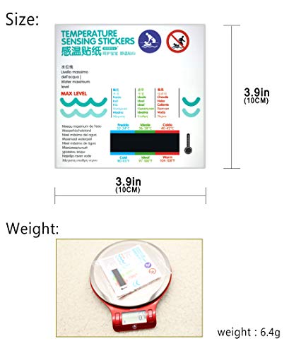 Thermometer For Kids Bath Thermometer 2 Pack，Safety Liquid Crystal Material（No Mercury，No Glass），More Scientific And Accurate Data, Easy To Use，Waterproof (Water Temperature Stickers) #TOP4