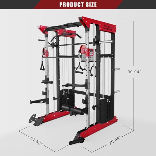 Fitness Dreamer FD-S-001 Commercial Home Gym Smith Machine, Strength Training Cage thumb #4