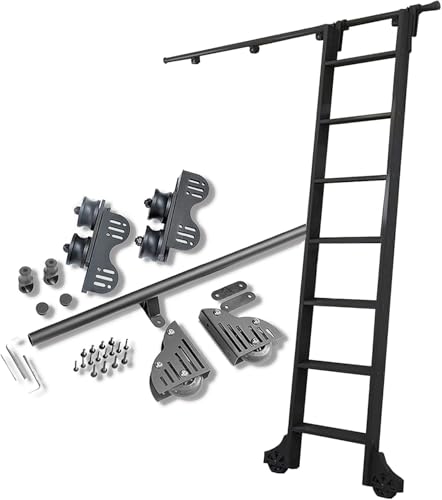 Rail d'échelle de bibliothèque rétractable pour optimiser l'espace - 2