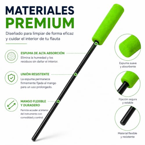 Miniatura 2 de Eurods Escobilla Flauta Escolar Limpiador De Flauta Escolar Limpie Su Flauta Dulce O Accesorio Para Instrumentos Musicales Con Eficacia