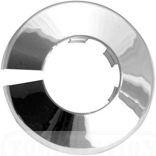 Talon x 2 Chrome 35mm Pipe Cover/ Collar/Rad ring for 35mm pipe