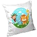 Eurofoto Kissen mit Namen Daniela und Zoo-Motiv für Mädchen | Namenskissen personalisiert | Kuschelkissen | Schmusekissen