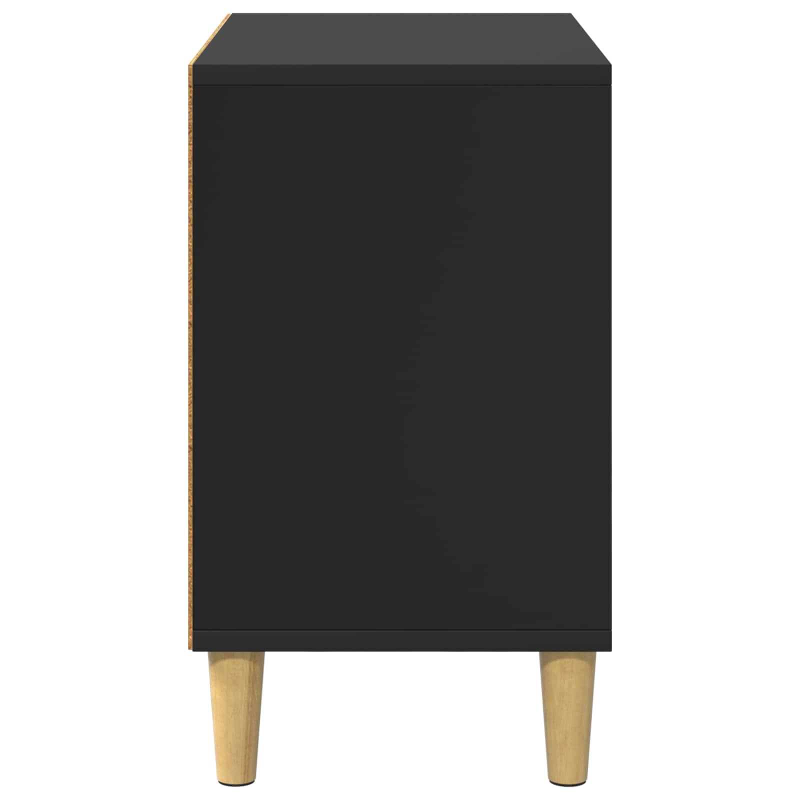 Katzenhaus Indoor 51 x 30 x 52 cm Katzenhöhle Schwarz | Stabile Katzenhöhle aus Holzwerkstoff für das Wohnzimmer - moderner Rückzugsort und Katzenmöbel für drinnen.
