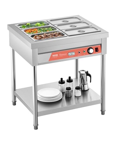 VEVOR 6-Pan Commercial Steam Table