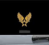 Us Army Air Corps Hap Arnold Wings Military Vinyl Decal Sticker (Gold)