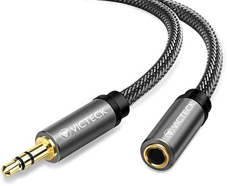 Headphone Extension Cable 3M, 3.5mm Stereo Jack Cable Male to Female aux Extension Cable Headphone Extension or Laptop iPhone iPad Tablet TV PS4 MP3 Speaker Smartphone (Nylon)