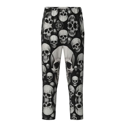 Pajama Pants Pajama Bottoms with Elastic Waistband Sleepwear Lounge PantsSkull