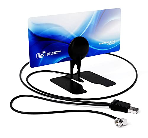 Indoor Tv Antenna Bas-5135-Usb Eclipse Compact Long Range Hdtv Thin Uhf-Band #TOP6