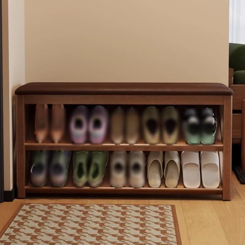 Banc à chaussures peu encombrant doté d'une étagère inclinée ergonomique - 7
