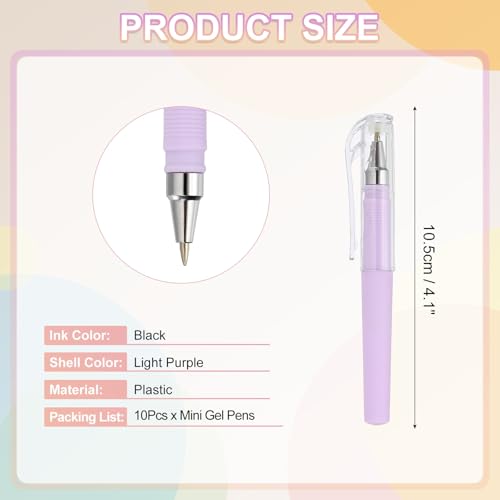 PATIKIL 0.5mm Mini Gel Bolígrafos Bolígrafo Negro 10 Pzs miniatura 2