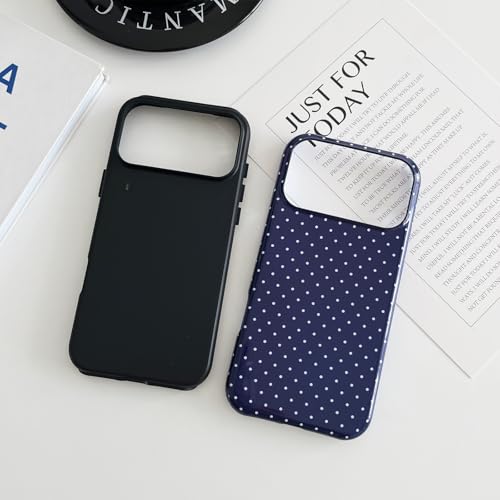 Coque iPhone 17 Pro bleu foncé motif esthétique protection intégrale 6.3